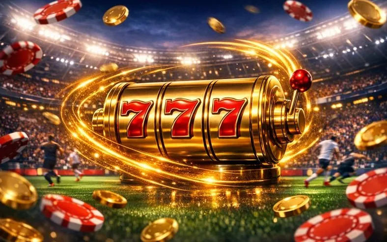 Stellare Casino hero banner con slot 777 e stile cosmico